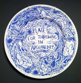 Plate for throwing in arguments, 2012